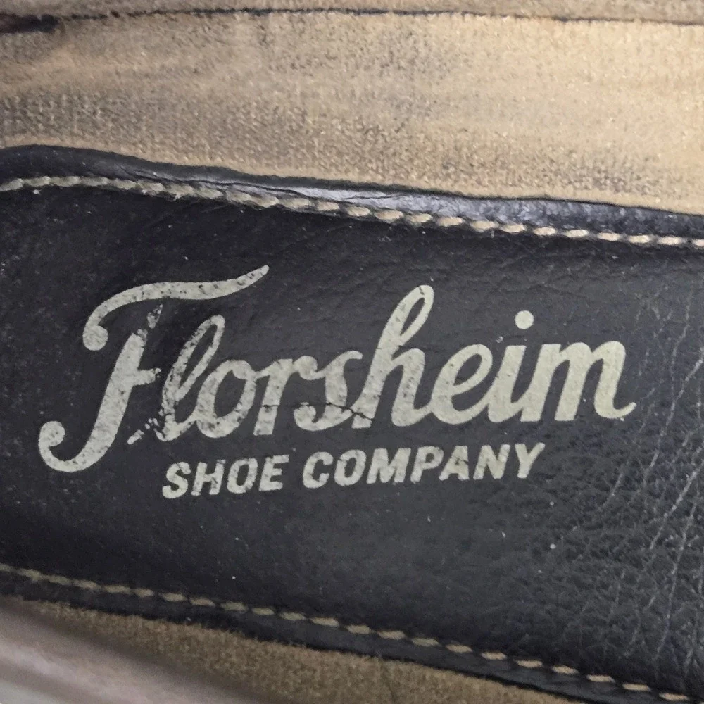 Florsheim Mens 13 Black Brown Leather Penny Loafer Driving Mocs‎ 13324